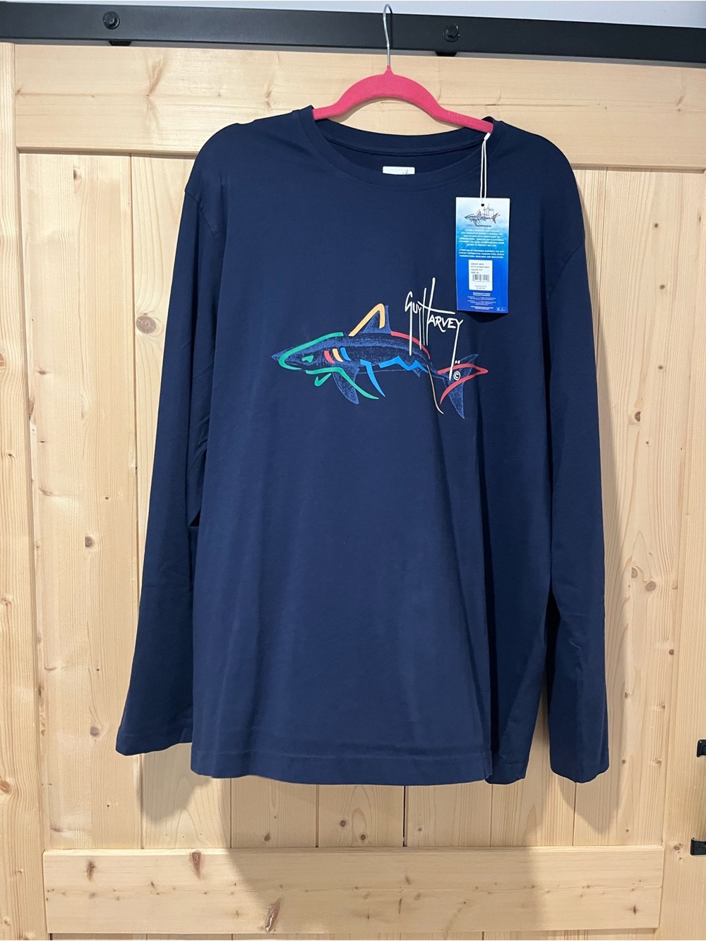 Greg Norman Collection Limited Edition Shark Logo Lockup Guy Harvey Long Sleeve